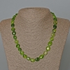 Collar de cristal verde (teñido a diopsido cromado) facetado, diámetro 10×12 mm, longitud 49 cm