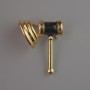 Broche Martillo del juez, esmalte negro