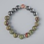 Pulsera de jaspe sangre de dragón y hematita