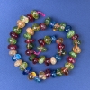Cuentas surtidas de piedras naturales facetadas 12×8-10 mm ± en hilo, longitud 40 cm