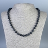 Collar de shungita, bolitas lisas, diámetro 8 mm, longitud 50 cm, con cierre