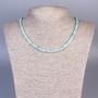 Collar de amazonita, cuentas de 4×4 mm, longitud 45 cm ±, con cierre
