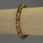 Pulsera de ámbar, bolas lisas, diámetro 8 mm, longitud 18 cm, elástico