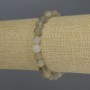 Pulsera de labradorita con bolas lisas, diámetro 7 mm, longitud 18 cm, elástica
