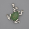 Colgante Rana de Ágata 29×28 mm ±, longitud 37 mm ±
