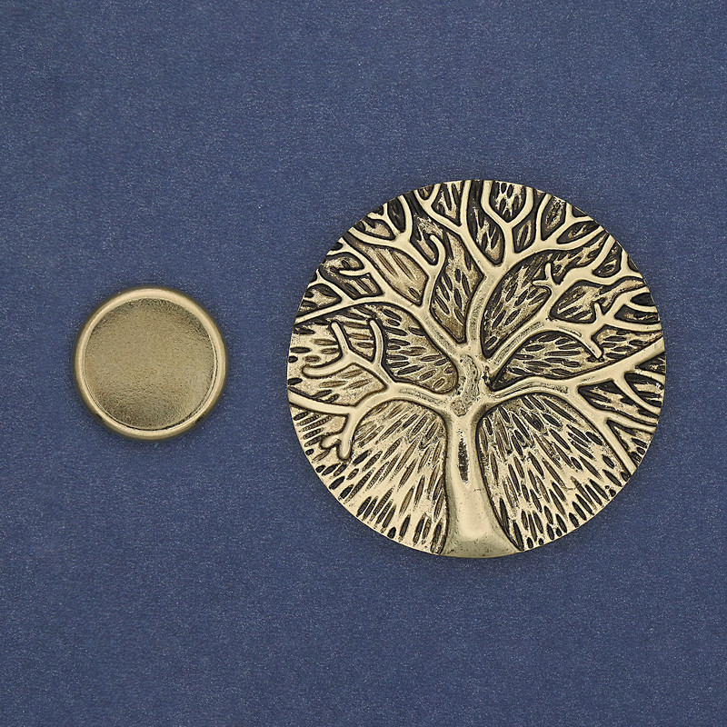Broche magnético Accent Árbol 40 mm ± metal dorado