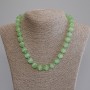 Collar de ojo de gato, bolas lisas de 12 mm, longitud 50 cm +/- con cierre