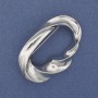 Broche «Acento» de metal plateado 50×33 mm+