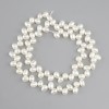 Cuentas de perlas de agua dulce ovaladas con forma de mariposa, diámetro 6,5-7,5×4,5 mm, longitud 38 cm aprox. en hilo