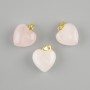 Colgante «Corazón» de cuarzo rosa 15×15×23 mm+