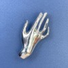 Broche-colgante Mano metal plateado 27×55 mm+
