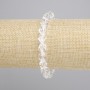 Pulsera de cristal de roca facetado, diámetro 9×8 mm ±, longitud 18 cm ±, elástica