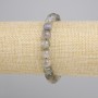Pulsera Labradorita bolita lisa, diámetro 8 mm, longitud 18 cm, elástico