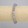 Pulsera de ágata ahumada, bola facetada, diámetro 8 mm ±, longitud 18 cm ±, elástica