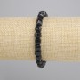 Pulsera de ágata facetada en cubo, 6x6 mm, 18 cm de longitud, elástica