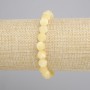 Pulsera de ágata amarilla facetada, diámetro 8×8 mm ±, longitud 18 cm ±, elástico