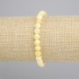 Pulsera amarilla de ágata, cuentas lisas en forma de bola, diámetro 6 mm, longitud 18 cm, elástico