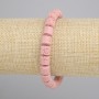 Pulsera rosa de lava volcánica cilíndrica, diámetro 8×8 mm, longitud 18 cm, elástica