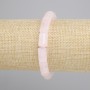 Pulsera de cuarzo rosa cilíndrico, diámetro 12,5×8 mm, longitud 18 cm, elástica