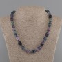 Collar de fluorita en granos alargados 14×10 mm, longitud 45 cm, con cierre