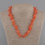 Collar de coral en fragmentos en forma de aguja 5-13×1-3 mm, longitud 45 cm ±, con cierre
