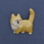 Broche Gato esmaltado en metal dorado 31×34 mm+