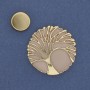 Broche magnético Acento con esmalte de metal dorado 41 mm+