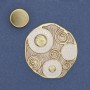 Broche magnético «ACENTO» esmaltado en metal dorado 45 mm+