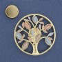 Broche magnético 'Acento' esmaltado en metal dorado 50 mm+