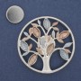 Broche magnético Acento esmaltado en metal plateado 50 mm+