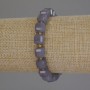 Pulsera de ágata ahumada facetada en cubos de 8×8 mm, cuentas de 3 mm, longitud 18 cm, elástica