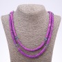 Collar violeta de concha Skafarki, longitud 120 cm