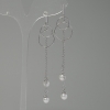 Pendientes «Itaolyao» «Perlynki», diámetro 18 mm, longitud 85 mm, color plata