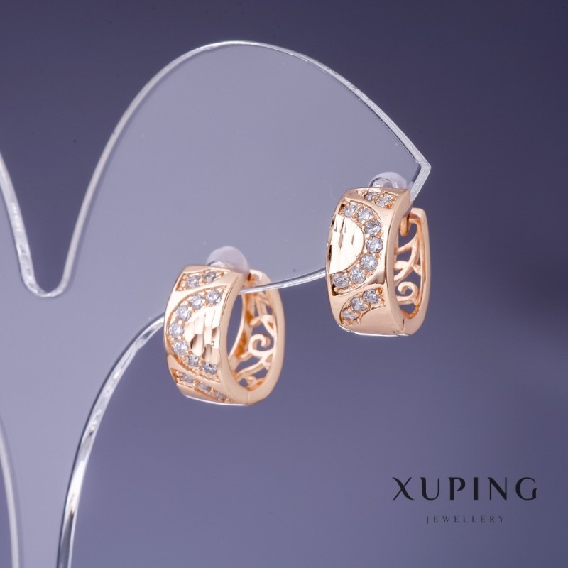Pendientes Xuping 14x7mm "baño de oro 18K"