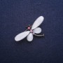 Broche Libélula 45×25 mm blanco
