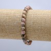 Pulsera elástica de rodocrosita con bolas lisas de 6 mm, longitud 18 cm +