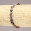 Pulsera elástica de ametrino facetado, cuentas de 7×5 mm