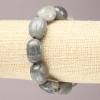Pulsera elástica de labradorita facetada, diámetro 16×13 mm+