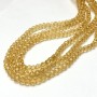 Cuentas de cristal checo en hilo - rondel facetado amarillo ámbar, diámetro 6x4,5 mm, longitud 38-40 cm