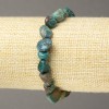 Pulsera elástica de crisocola natural, cuentas pulidas, diámetro 8×9 mm+