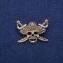 Broche Pirata dorado de 29x39 mm