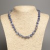 Collar facetado de sodalita, diámetro 5×8-10 mm, longitud 50 cm +/-