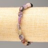 Pulsera de piedra natural charoita en elástico, diámetro 9×7 mm (±), circunferencia 18 cm