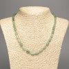 Collar de nefrita natural, piedra lisa de forma cilíndrica, diámetro 10×6 mm (+-), longitud 50 cm (+)