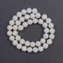 Cuentas de nácar, bolas lisas, diámetro 9 mm ±, longitud 39 cm ± en hilo