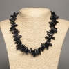 Collar de aventurina «Noche de El Cairo» trocito en forma de aguja, diámetro 20x6 mm, longitud 48 cm +