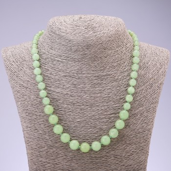 Collar de ónix con cuentas de 6-10 mm, longitud 47 cm, con nudos entre cuentas