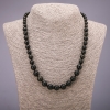Collar de obsidiana solar de piedra natural con cuentas de tamaño creciente, diámetro 6–10 mm, longitud 50 cm