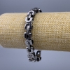 ¡REBAJA! Pulsera de cadena plateada de metal, grosor 9 mm, longitud 20 cm +