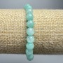 Pulsera de amazonita con bolas lisas, diámetro 6,5 mm, longitud 18 cm (elástico)